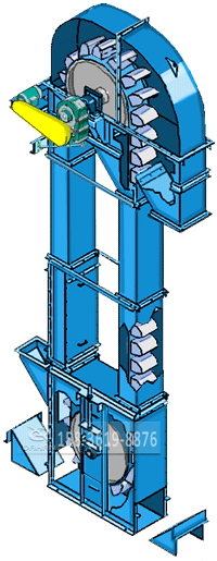 NE板鏈斗式提升機工作原理 NE板鏈斗式提升機工作原理